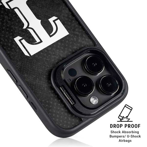 MLB Texas Rangers Jays Dark Wash iPhone 14 Pro Kickstand Case